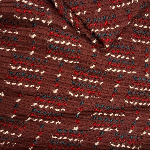 Anthropologie Burgundy Patterned Skirt - Picture 2 of 4